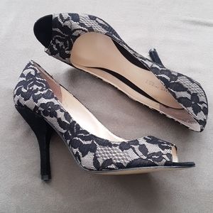 Lace Print Nine West Heel